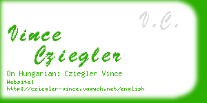 vince cziegler business card